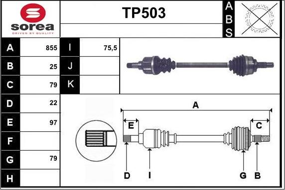 Sera TP503 - Pogonska osovina www.molydon.hr