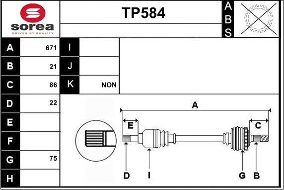 Sera TP584 - Pogonska osovina www.molydon.hr