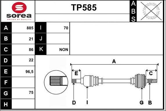 Sera TP585 - Pogonska osovina www.molydon.hr