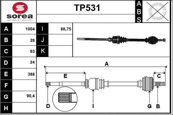 Sera TP531 - Pogonska osovina www.molydon.hr