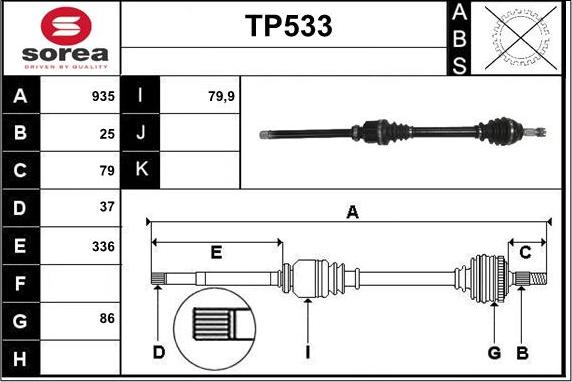 Sera TP533 - Pogonska osovina www.molydon.hr