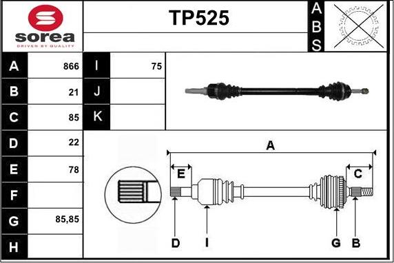 Sera TP525 - Pogonska osovina www.molydon.hr