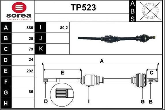 Sera TP523 - Pogonska osovina www.molydon.hr