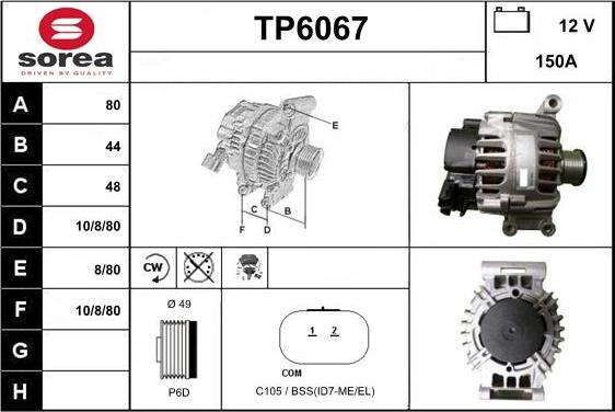 Sera TP6067 - Alternator www.molydon.hr