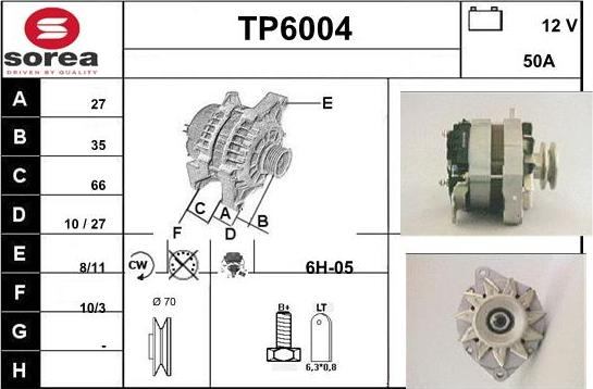 Sera TP6004 - Alternator www.molydon.hr