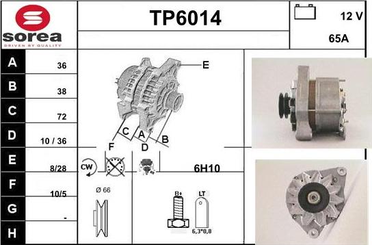 Sera TP6014 - Alternator www.molydon.hr