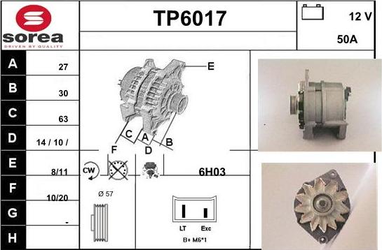 Sera TP6017 - Alternator www.molydon.hr