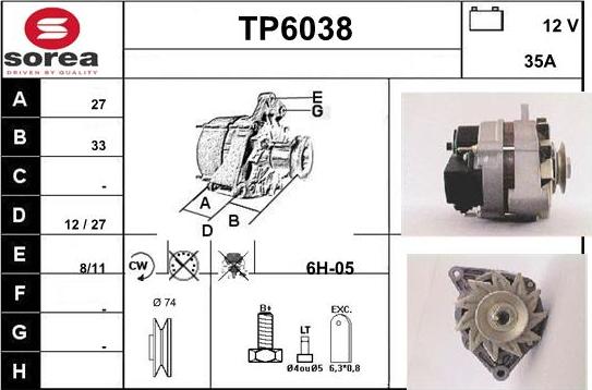 Sera TP6038 - Alternator www.molydon.hr