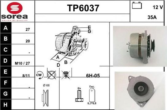 Sera TP6037 - Alternator www.molydon.hr