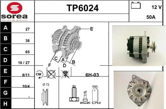 Sera TP6024 - Alternator www.molydon.hr