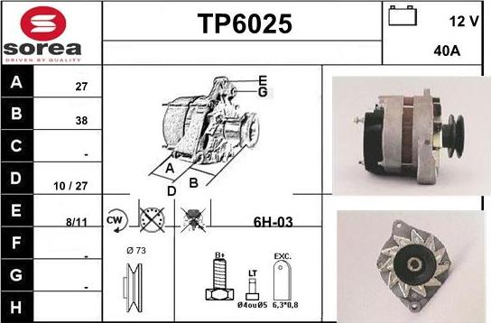 Sera TP6025 - Alternator www.molydon.hr