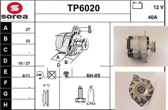 Sera TP6020 - Alternator www.molydon.hr