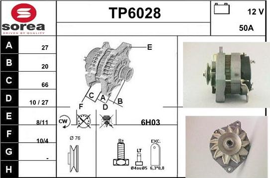 Sera TP6028 - Alternator www.molydon.hr