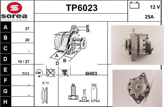 Sera TP6023 - Alternator www.molydon.hr