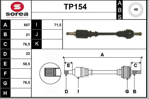 Sera TP154 - Pogonska osovina www.molydon.hr