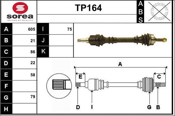 Sera TP164 - Pogonska osovina www.molydon.hr