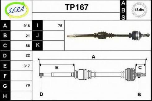 Sera TP167 - Pogonska osovina www.molydon.hr