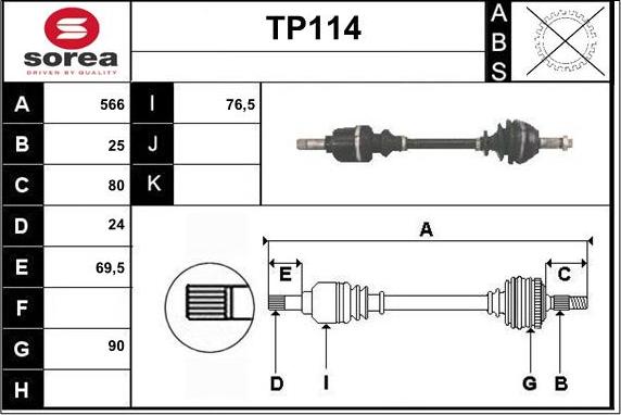 Sera TP114 - Pogonska osovina www.molydon.hr