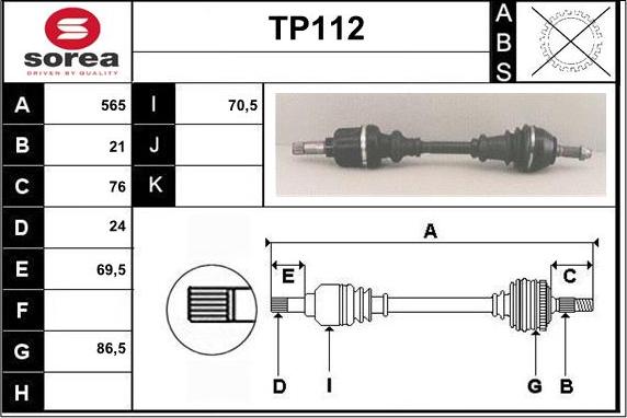 Sera TP112 - Pogonska osovina www.molydon.hr