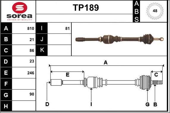 Sera TP189 - Pogonska osovina www.molydon.hr