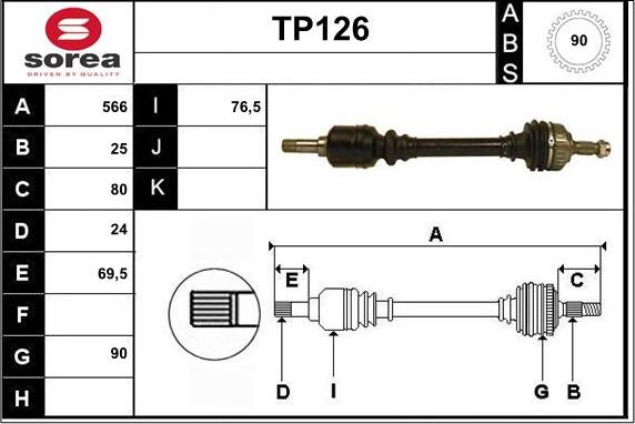 Sera TP126 - Pogonska osovina www.molydon.hr