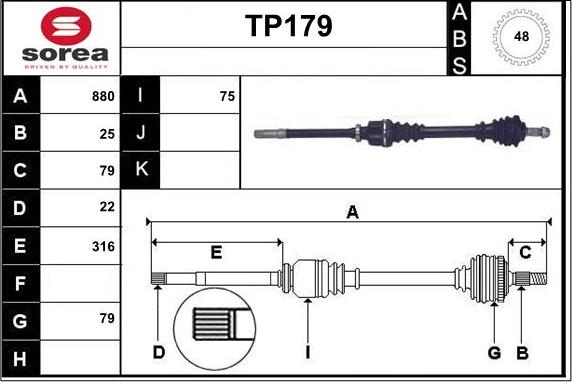 Sera TP179 - Pogonska osovina www.molydon.hr