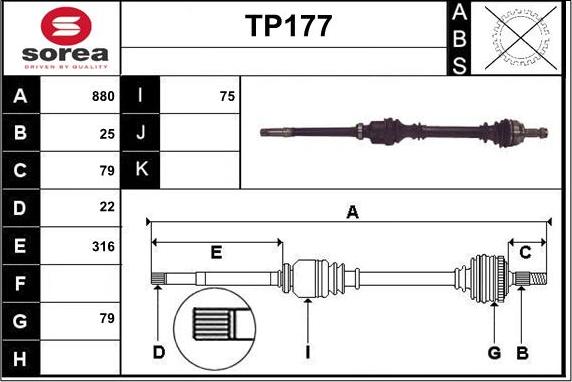 Sera TP177 - Pogonska osovina www.molydon.hr