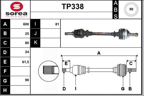 Sera TP338 - Pogonska osovina www.molydon.hr