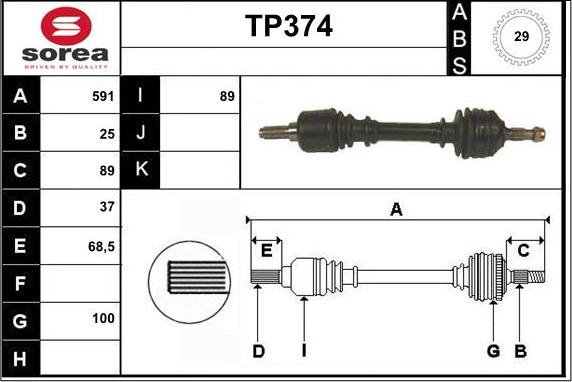 Sera TP374 - Pogonska osovina www.molydon.hr