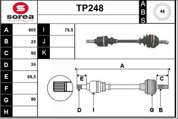 Sera TP248 - Pogonska osovina www.molydon.hr