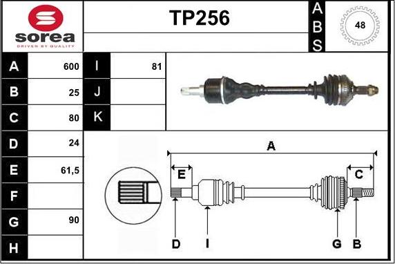 Sera TP256 - Pogonska osovina www.molydon.hr