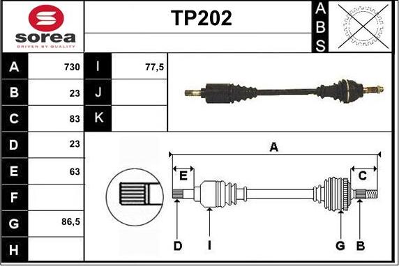 Sera TP202 - Pogonska osovina www.molydon.hr