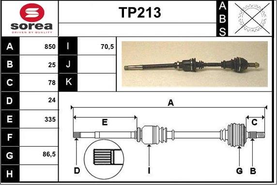 Sera TP213 - Pogonska osovina www.molydon.hr