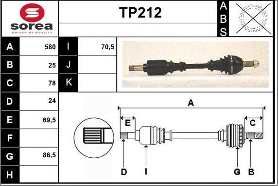 Sera TP212 - Pogonska osovina www.molydon.hr