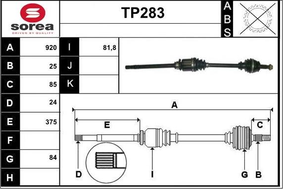 Sera TP283 - Pogonska osovina www.molydon.hr