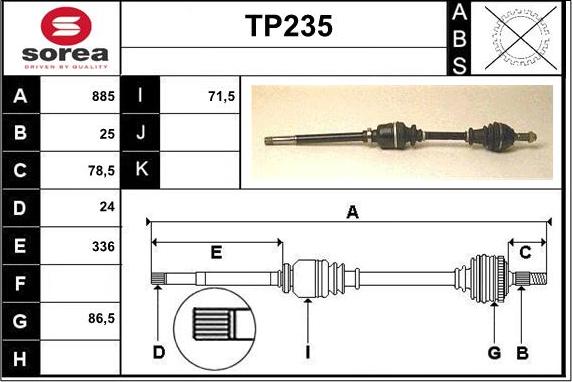 Sera TP235 - Pogonska osovina www.molydon.hr