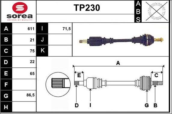 Sera TP230 - Pogonska osovina www.molydon.hr