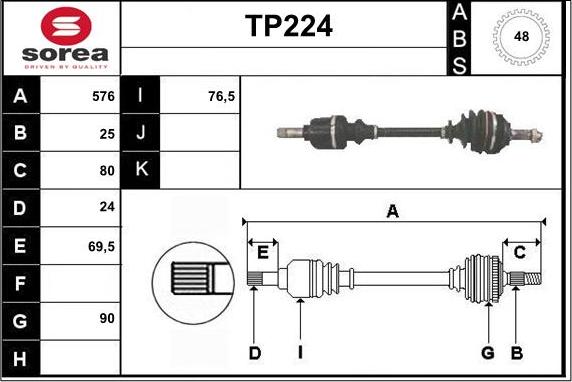 Sera TP224 - Pogonska osovina www.molydon.hr