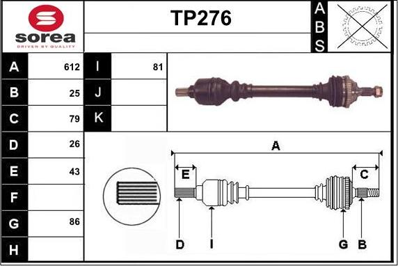 Sera TP276 - Pogonska osovina www.molydon.hr