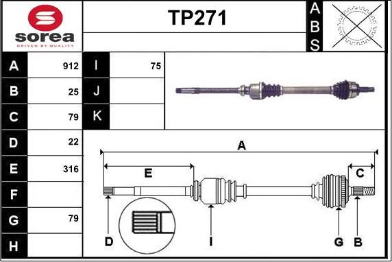 Sera TP271 - Pogonska osovina www.molydon.hr