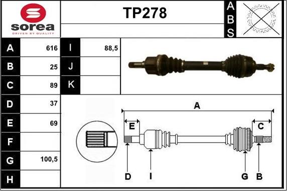 Sera TP278 - Pogonska osovina www.molydon.hr