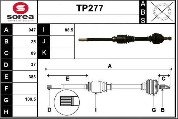 Sera TP277 - Pogonska osovina www.molydon.hr