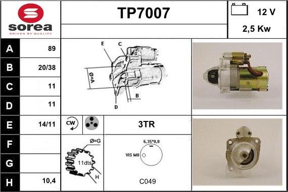 Sera TP7007 - Starter www.molydon.hr