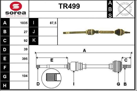 Sera TR499 - Pogonska osovina www.molydon.hr