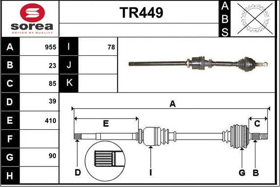 Sera TR449 - Pogonska osovina www.molydon.hr