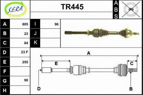 Sera TR445 - Pogonska osovina www.molydon.hr