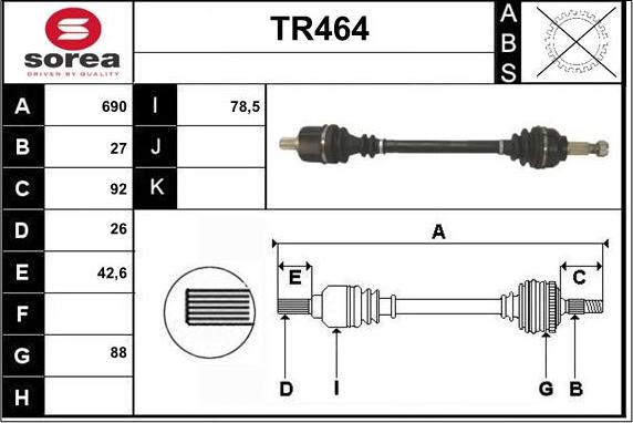 Sera TR464 - Pogonska osovina www.molydon.hr