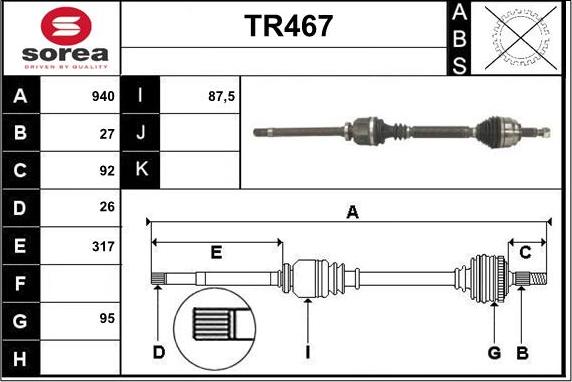 Sera TR467 - Pogonska osovina www.molydon.hr