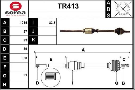 Sera TR413 - Pogonska osovina www.molydon.hr