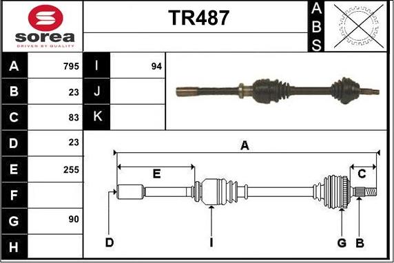 Sera TR487 - Pogonska osovina www.molydon.hr